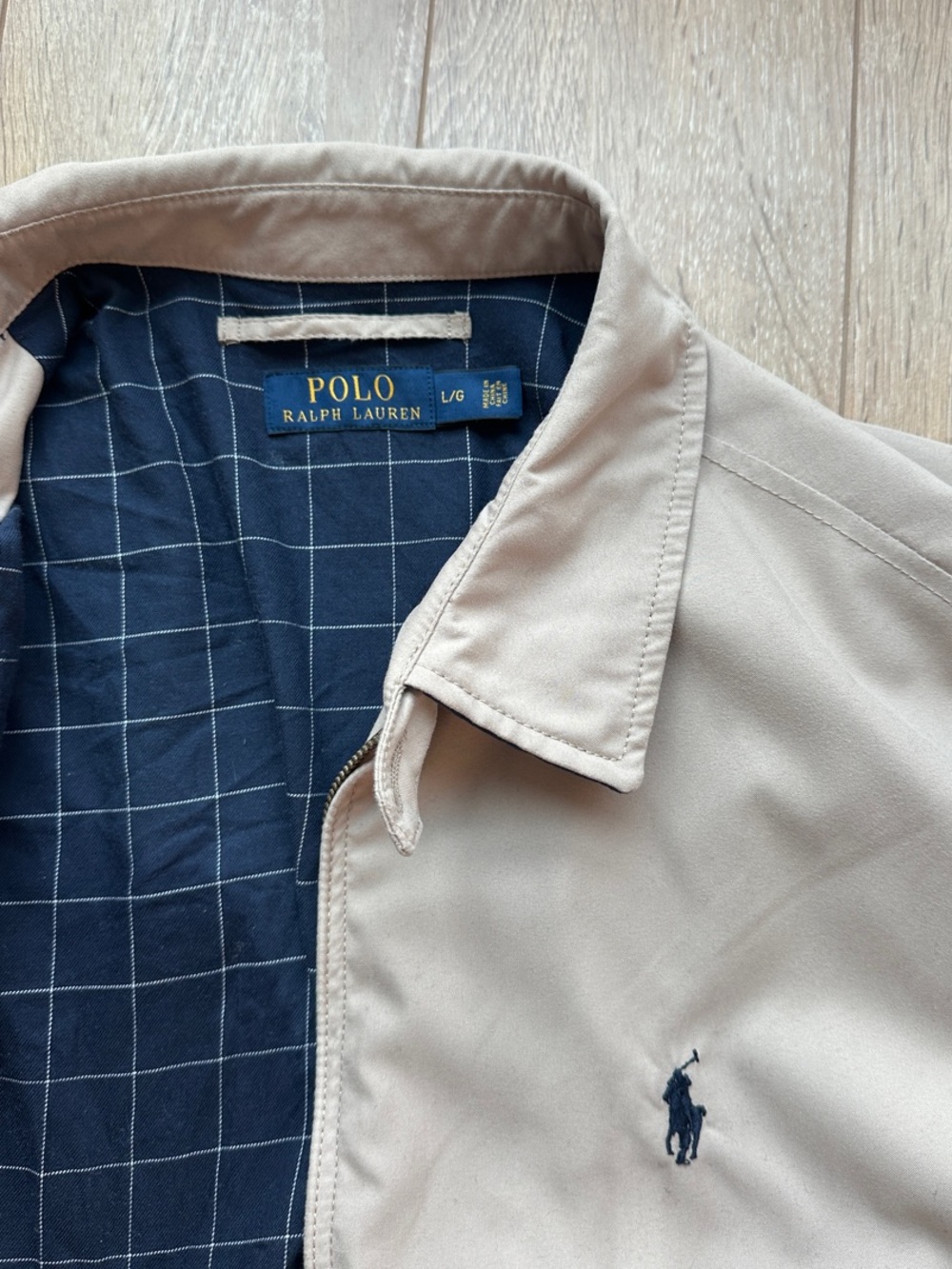 Ralph Lauren Beige Lightweight Harrington Jacket - Picture 2 of 2